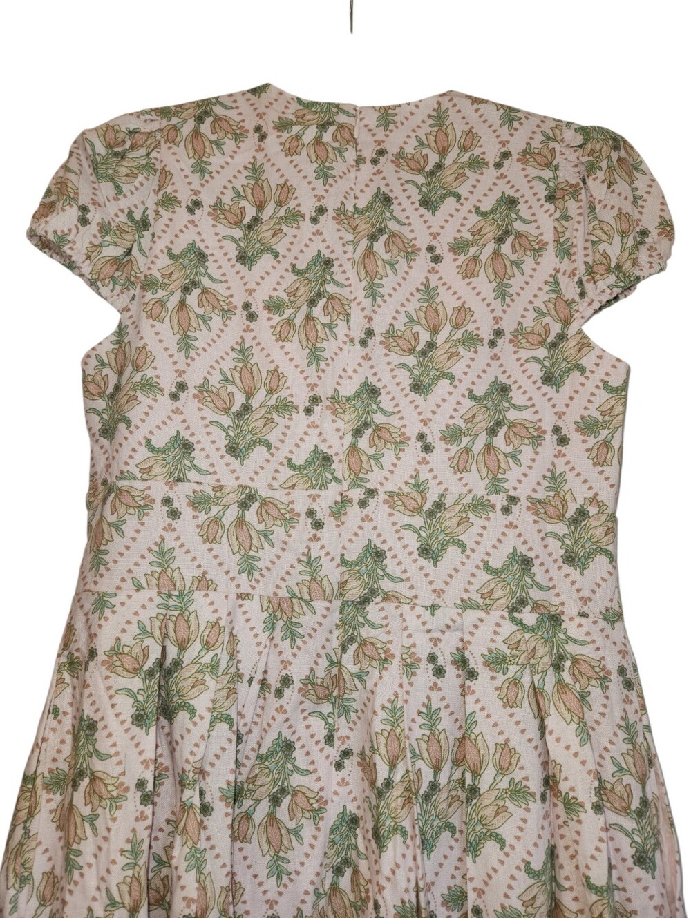 NWT Avec Les Filles Fit & Flare Linen Blend Maxi Dress Size 10 Tulip Tapestry - Picture 6 of 14